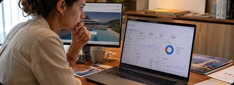 Professionnelle consultant des données d'analyse marketing numérique